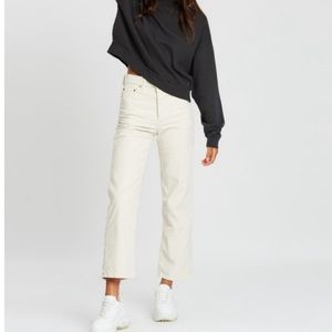 Off white ribcage corduroy straight leg pants 27